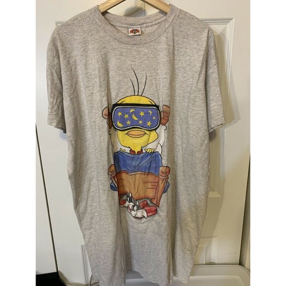 Vtg Tweety Bird T ShIrt Wights Out 1999 Looney Tunes Warner Bros Sz XL OSFM Rare - Picture 9 of 11